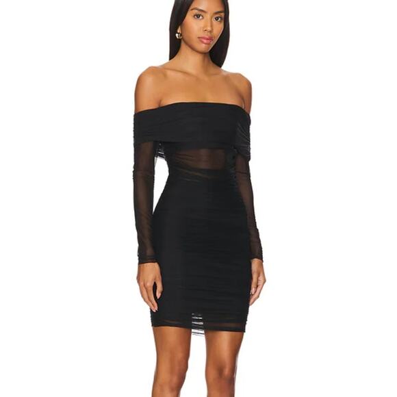 Alice + Olivia Isadola Semi Sheer Bodycon Mini Dress - Picture 1 of 6